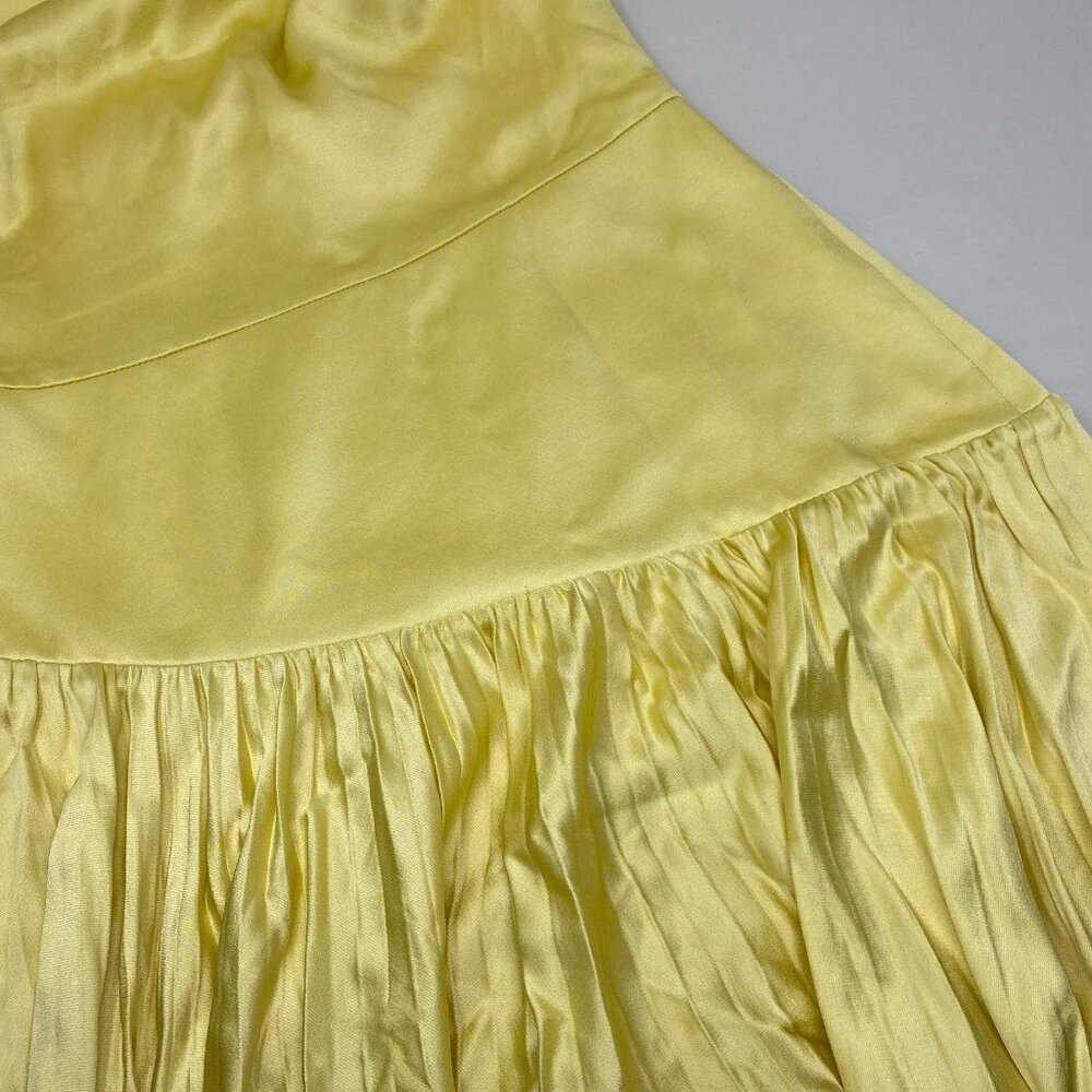 Alexis Yellow Pleated Maxi Halter Dress - Picture 10 of 16